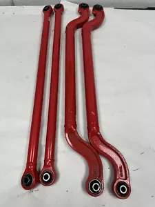 4-2018-21 POLARIS RZR XP TURBO “S” RADIUS RODS LOWER HIGH CLEARANCE RED RR511 - Picture 1 of 8