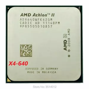 AMD Athlon Ii X4 640 3.0Ghz Quad-Core CPU Processor ADX640WFK42GM Socket AM3 US - Picture 1 of 2