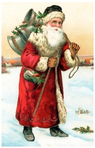 SANTA CLAUSE.VTG GROSSE 8,2" x 5,2" POSTKARTE*B17 - Bild 1 von 2