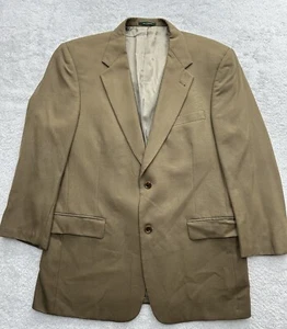 PALM BEACH For Geo Wilsons Dinner Jacket Blazer Sport Coat Wool Cashmere Tan 43R - Picture 1 of 13