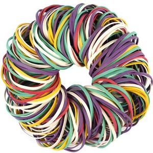 Rubber Bands Size # 33, Multicolors Rubber Bands for Office School Home, 200 Pcs - Picture 1 of 7