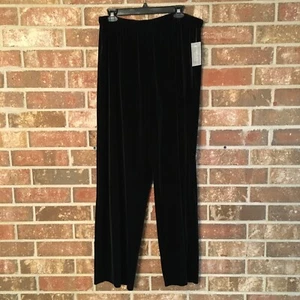 Alex Evenings Black Velvet Dress Pants Size 3X NWT $99 - Picture 1 of 3