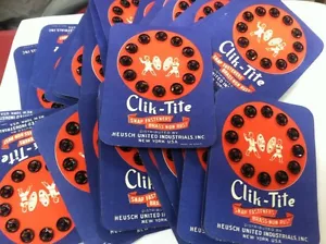 Snap Fasteners Clik-Tite Cards -12 Snaps 9mm Black Pressbutton 1/0 - Picture 1 of 3