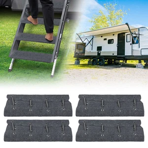 4PCS RV Camper Step Covers 22″ length 20″ width Carpet Stair Rug Gray RV Stairs - Picture 1 of 10