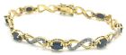 Ross-simons Blue Sapphire Infinity Oval Sterling Silver Tennis Bracelet 8.0"