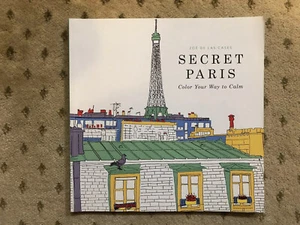 Secret Paris Adult Coloring Book Soft Cover Color Relax Stress Relief Therapy - Imagen 1 de 7