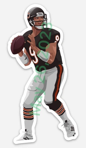 Jim McMahon Magnet ~ VECTOR ART Chicago Bears NFL  Vinyl car decal The Fridge Cover