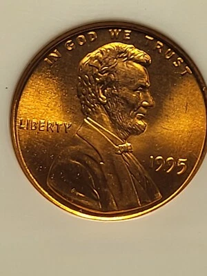 1995 Lincoln Memorial Cent, NGC MS67RD, Double Die Philadelphia   invoi  g196co - Image 1 of 4