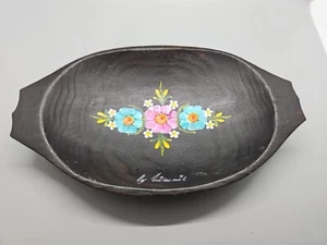 Cuenco de madera pintado a mano - Rumania, diseño floral 8,5" X 5" - Imagen 1 de 6