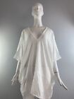 NWD YFB On the Road Womens Oversize Short Sleeve Blouse White Size S