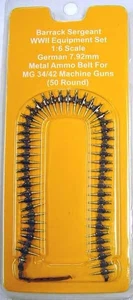 BARRACK SERGEANT WWII Equipment Set 1:6 German 7.92 Metal Ammo Belt NEW - Picture 1 of 1