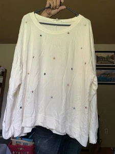 Workshop Republic Clothing Star Embroidered Pullover Crewneck Sweatshirt Size 2X - Picture 1 of 6