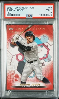 2022 Topps Inception Red #99 Aaron Judge /75 PSA 9 - Image 1 of 3