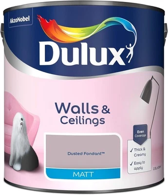 Dulux Vernice Emulsione Opaca per Pareti e Soffitti - Fondente Spolverato 2. 5 litri - Immagine 1 di 4