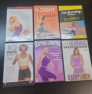 Yoga(2) Work Out (4) Dvd Lot Woman Fat Burning Body Fittness - Imagen 1 de 7