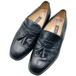 VTG Men's Bally Loafers Black SZ 9 EEE - Picture 1 of 8