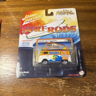 Johnny Lightning Street Freaks Surf Rods 1964 VW Type 2 Transporter Bus Van - image 1 of 4