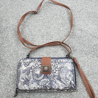 Cartera Bandolera SAKROOTS Artist Circle Desert Spirit Floral Encaje Azul Blanco Foto 1 de 4