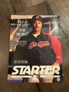 CARLOS BAERGA Starter Jacke Poster Druck Werbung seltenes Foto CLEVELAND INDIANER - Bild 1 von 1