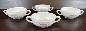 4 Bauscher Weiden Bavaria Stuttgart Flat Cream Soup Bowls Basthaus Advertising - Picture 1 of 18