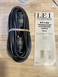 LEI LOWRANCE XT-12X TRANSDUCER EXTENSION CABLE 12' FT 99-57 MARINE BOAT - Picture 1 of 4