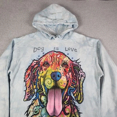 Sudadera con Capucha The Mountain Dog Is Love Adulto Talla Mediana Azul Tie Dye Dean Russo 2015 Foto 1 de 4
