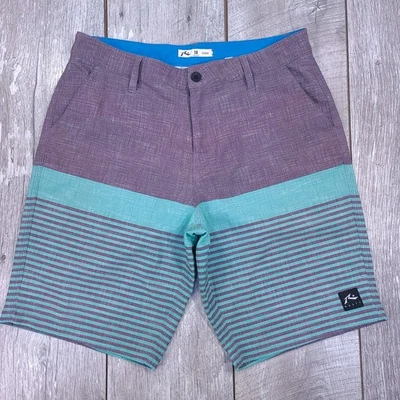 Rusty Mens Board Shorts Size 30 Classic Bermuda Stripe Golf Swim Trunks Stretch - Image 1 of 4
