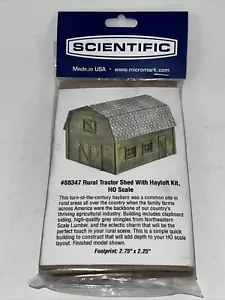 RURAL TRACTOR SHED WITH HAYLOFT KIT HO SCALE Model Railroad #88347 - Picture 1 of 2