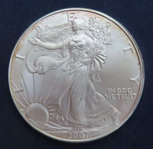 USA One Dollar 2007 Silver Eagle 1 Unze 999/1000 Silber Ag - Bild 1 von 2