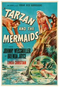Tarzan und die Meerjungfrauen - Johnny Weissmüller - klassisches Filmposter - Bild 1 von 4