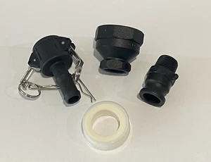 CAMPERVAN KITCHEN SINK DRAIN - QUICK RELEASE POLY CAMLOCK 20mm + 5m Sullage Hose - Picture 1 of 12