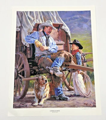 Cowboy School Signed By The Artist Phil Beck 10/25 A/P *CREASING - image 1 of 4