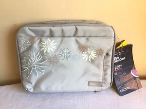 Neu Dicota Me Serie Dee schmale grau Blumenmuster Softbody Stoff Laptop Tragetasche - Bild 1 von 7