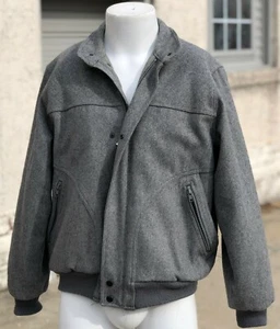 Vintage Pacific Trail 70er Jahre Herren grau Wollmischung schwere Winterjacke Mantel L - Bild 1 von 12