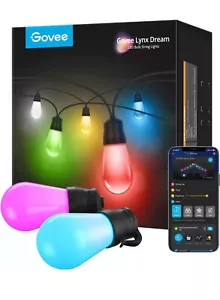 GOVEE H7020 IP65 Impermeabile RGBIC S14 Lampadina Stringa Luci (15m) - Foto 1 di 8