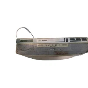 SONY ICF-CD523 Mega Bass CD Player Clock Am/Fm Radio Under Cabinet Mount Works - Picture 1 of 3