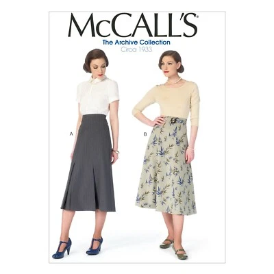 McCalls Sewing Pattern M6993 - Skirt - With Saddle And Box Pleat - Dividing Seam - Image 1 of 4