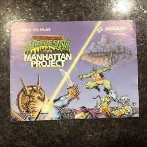 TMNT III TEENAGE MUTANT NINJA TURTLES 3 MANUAL DE INSTRUCCIONES LIBRO NINTENDO NES HQ - Imagen 1 de 1