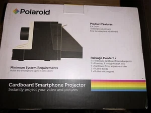 NEW Polaroid cardboard Smartphone Projector turn your phone home cinema - Zdjęcie 1 z 4