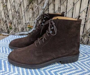 Men's Suitsupply Portugal Dark Brown Suede Lace-Up Chelsea Boots 8 US 42 - Picture 1 of 8