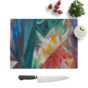 Birds By Franz Marc Tagliere Cucina Vetro Protezione Superficie Piano Lavoro Salva - Foto 1 di 6