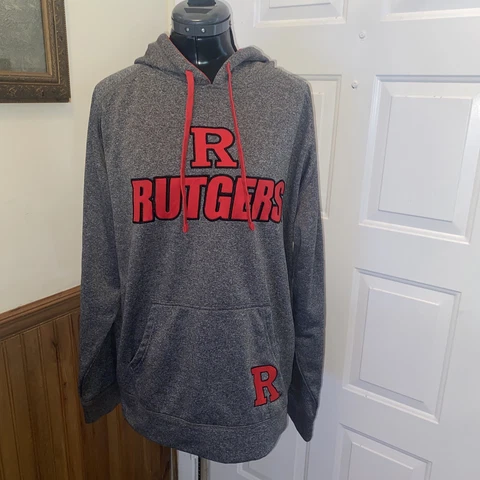 Champion Elite Rutgers Adult M  Gray Hoodie Football Sweatshirt Mens Cover