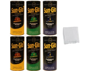 Sun-Glo MED Mix Shuffleboard Powder Wax 6 Pack - 2 cans of Speed 3-5 + Talc Bag - Picture 1 of 1