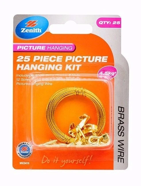 Zenith 25 Piece Picture Hanging Kit 4.5kg WIC0418