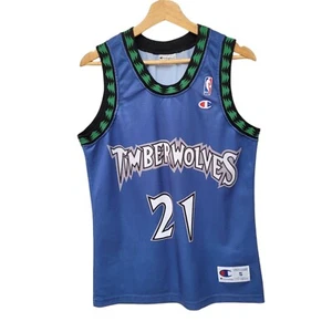 Minnesota Timberwolves Kevin Garnett NBA Basketball Jersey Vtg Champion Size S - Picture 1 of 4