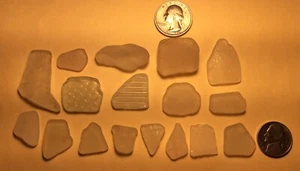 Colgantes de joyería de vidrio de mar de playa de los grandes lagos con patrones de surf 17 piezas - Imagen 1 de 3