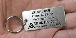 Atlas Pen Corp. Aluminum Tags Keychain Hollywood, Florida - Picture 1 of 2