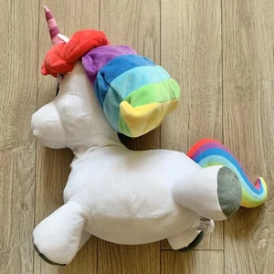 Peluche unicornio arco iris de adentro hacia afuera de la tienda Disney de 16"" Pixar relleno blanco suave - Imagen 1 de 9