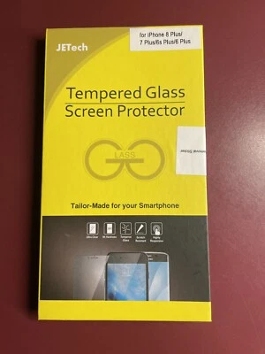 JETech iPhone 8+/7+/6s+/6+ Protector Pantalla Vidrio Templado Paquete de 2 NUEVO SELLADO Foto 1 de 3