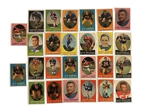 Lot 26 Vintage 1958 Topps Football Trading Cards Mixed Players Scratch Off Back - Picture 1 of 10